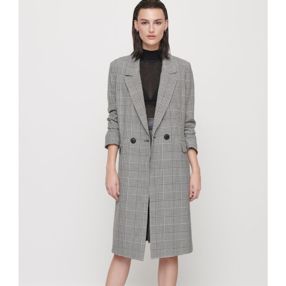 Dynamite long plaid coat
